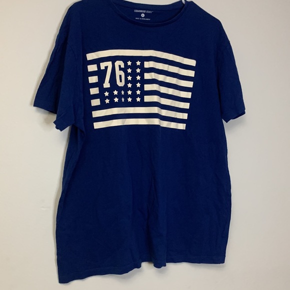 Cedarwood state 1776 USA (76) navy blue XL Tshirt - Picture 4 of 5